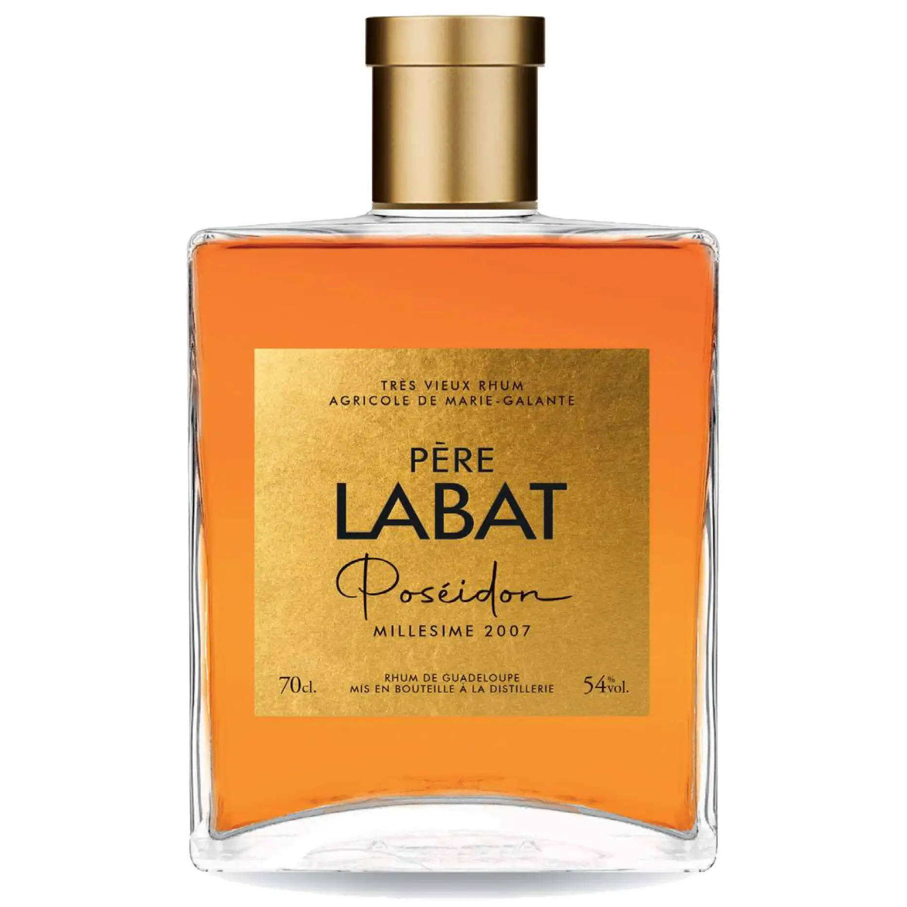 Image of the front of the bottle of the rumPère Labat Poséidon