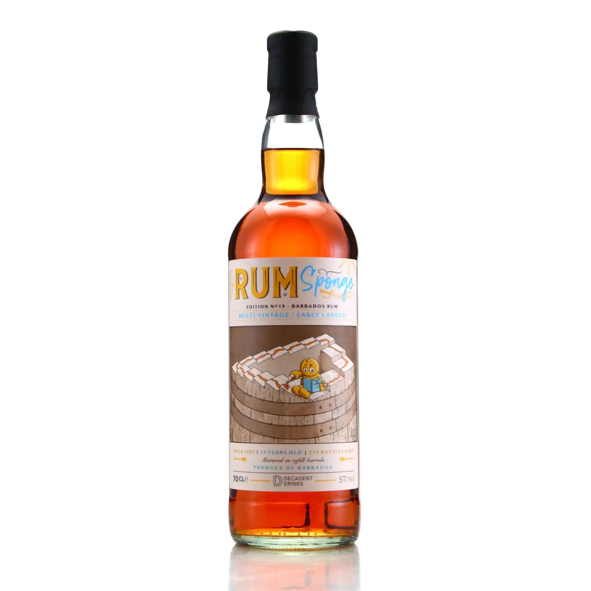 Image of the front of the bottle of the rum Rum Sponge No. 19 (2005 & 2007)