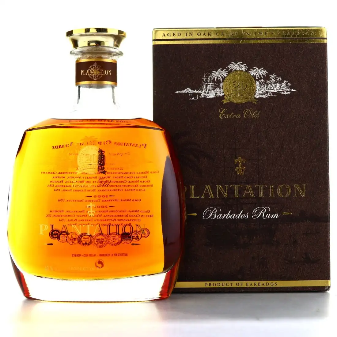 Image of the front of the bottle of the rum Plantation Extra Old XO 20th Anniversary (Vintage)
