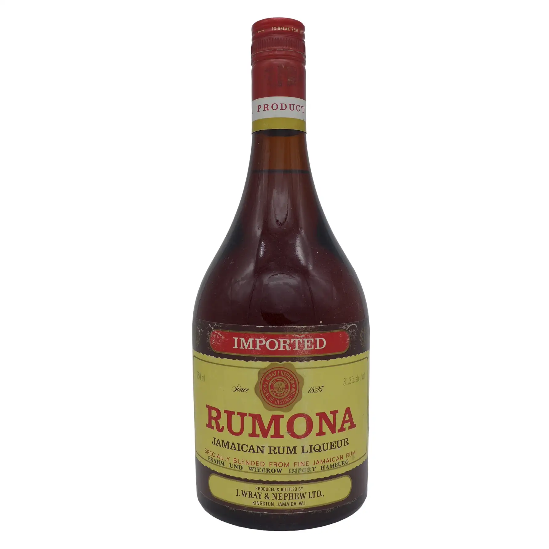 Image of the front of the bottle of the rumRumona Jamaican Rum Liqueur