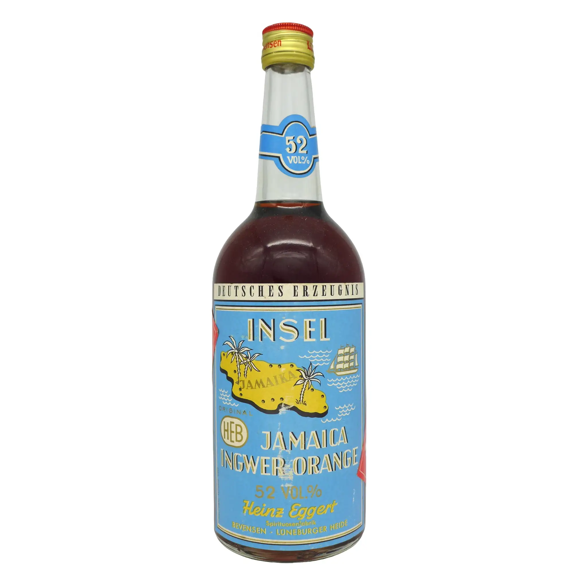 Image of the front of the bottle of the rum JAMINGO Jamaica Ingwer Orange