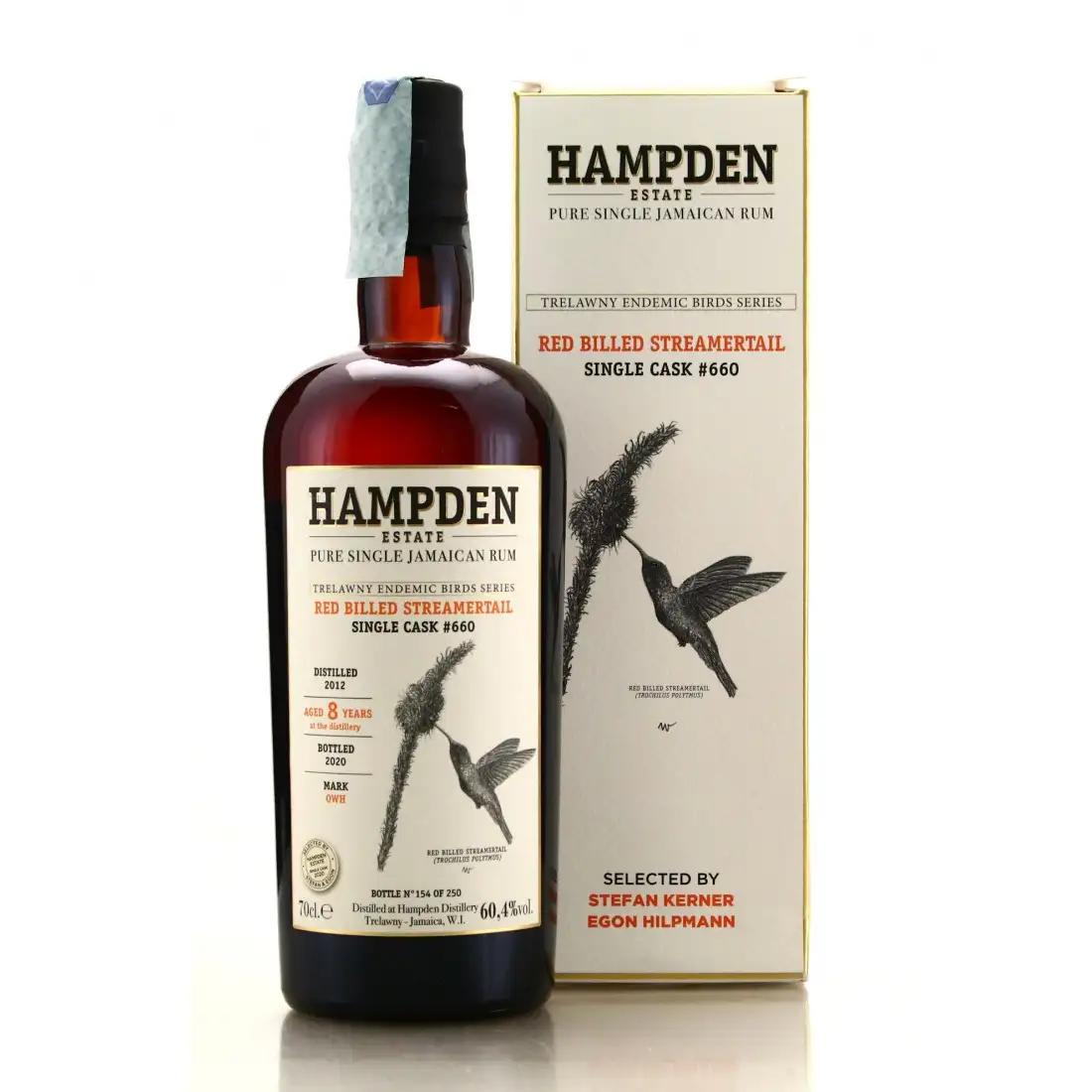 Image of the front of the bottle of the rumTrelawny Endemic Birds (Red Billed Streamertail) OWH