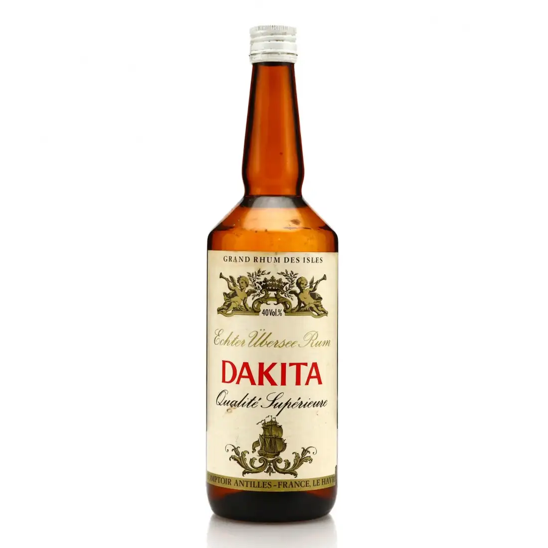 Image of the front of the bottle of the rum Echter Übersee Rum Dakita
