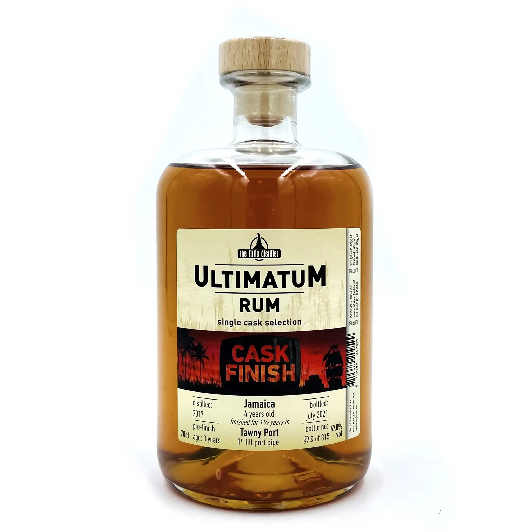 Image of the front of the bottle of the rumUltimatum Rum Jamaica Tawny Port Cask Finish