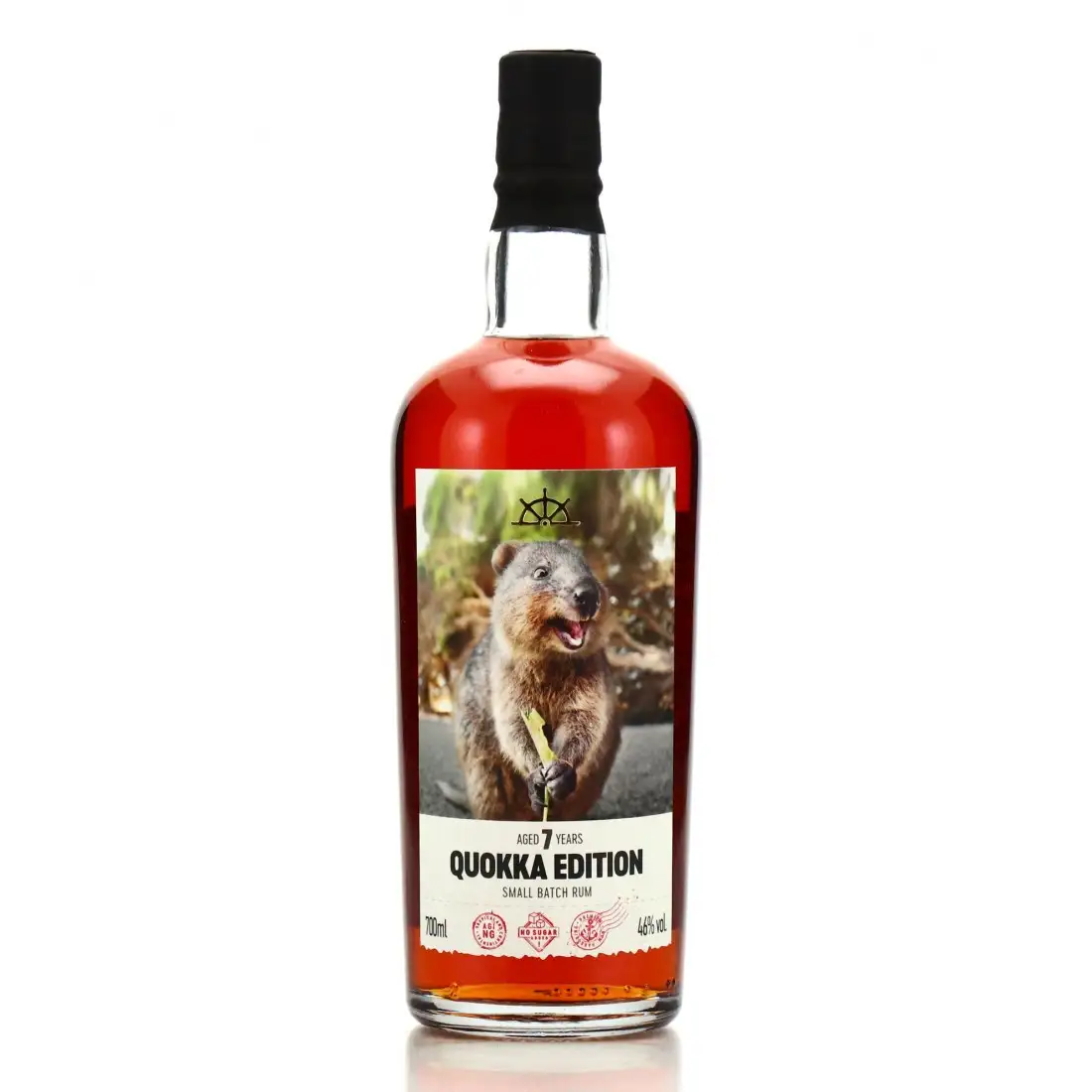Image of the front of the bottle of the rumFlensburg Rum Company Quokka Edition (Australian Small Batch Rum)
