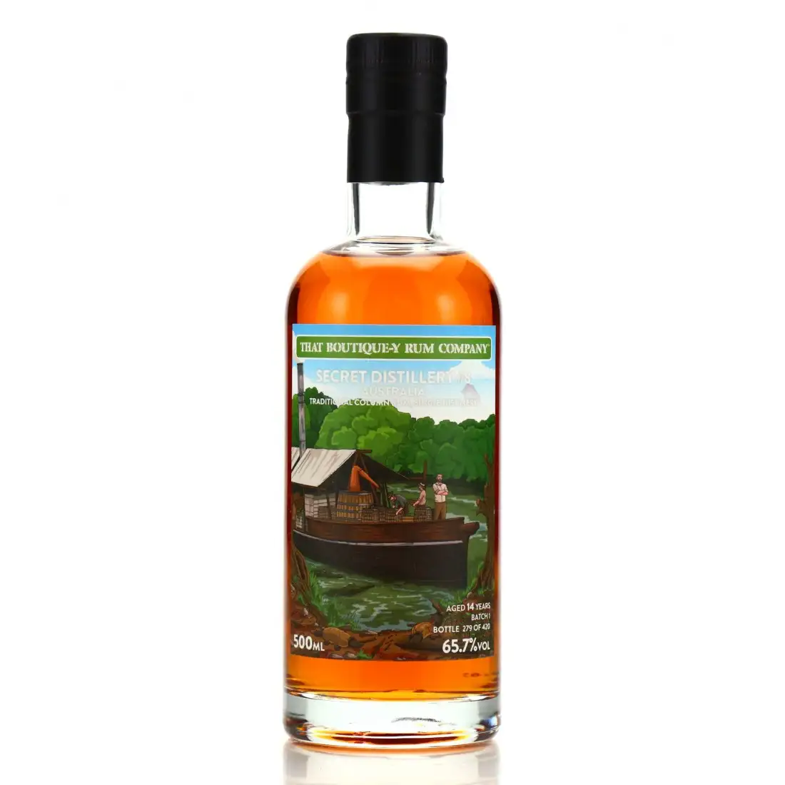 Image of the front of the bottle of the rum Australia Secret Distillery #8