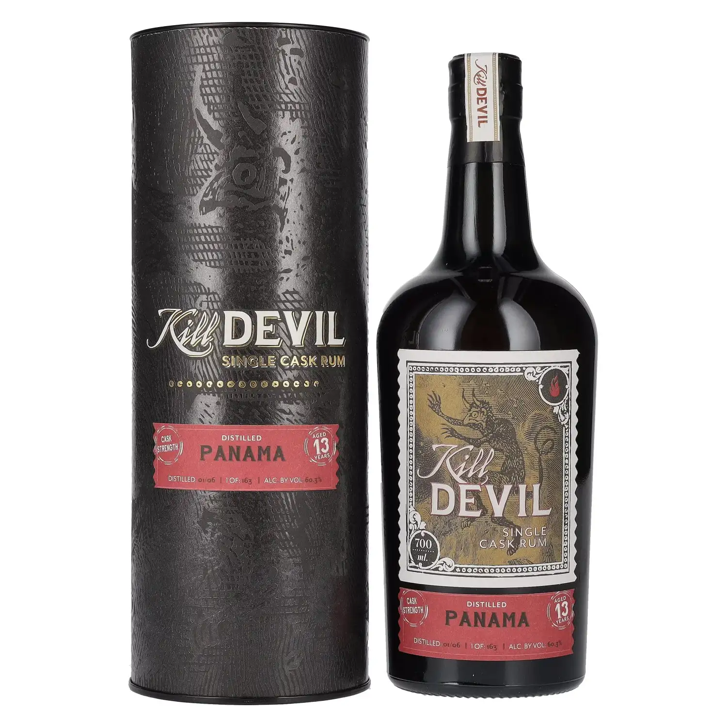 Image of the front of the bottle of the rum Kill Devil Panama