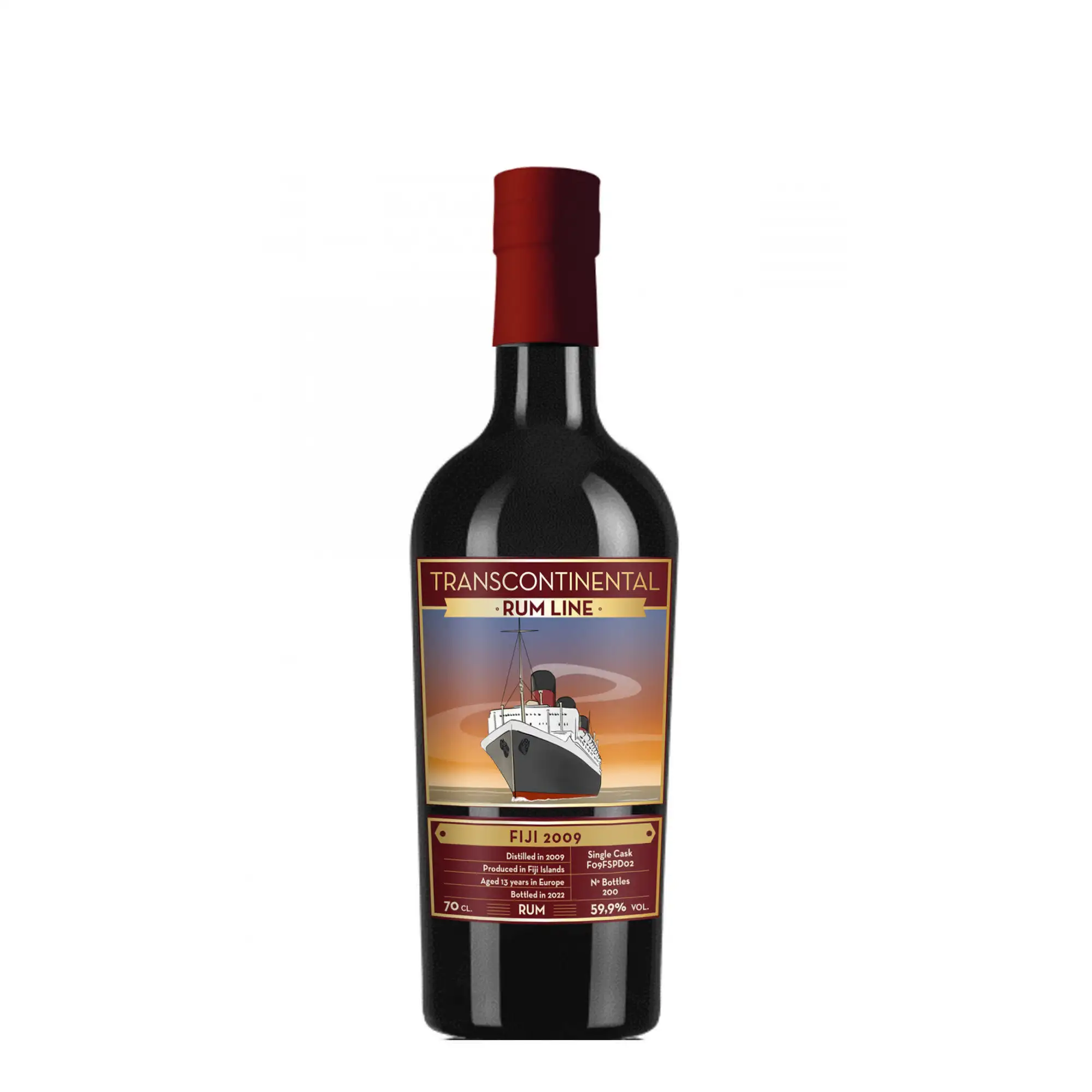 Image of the front of the bottle of the rumFiji