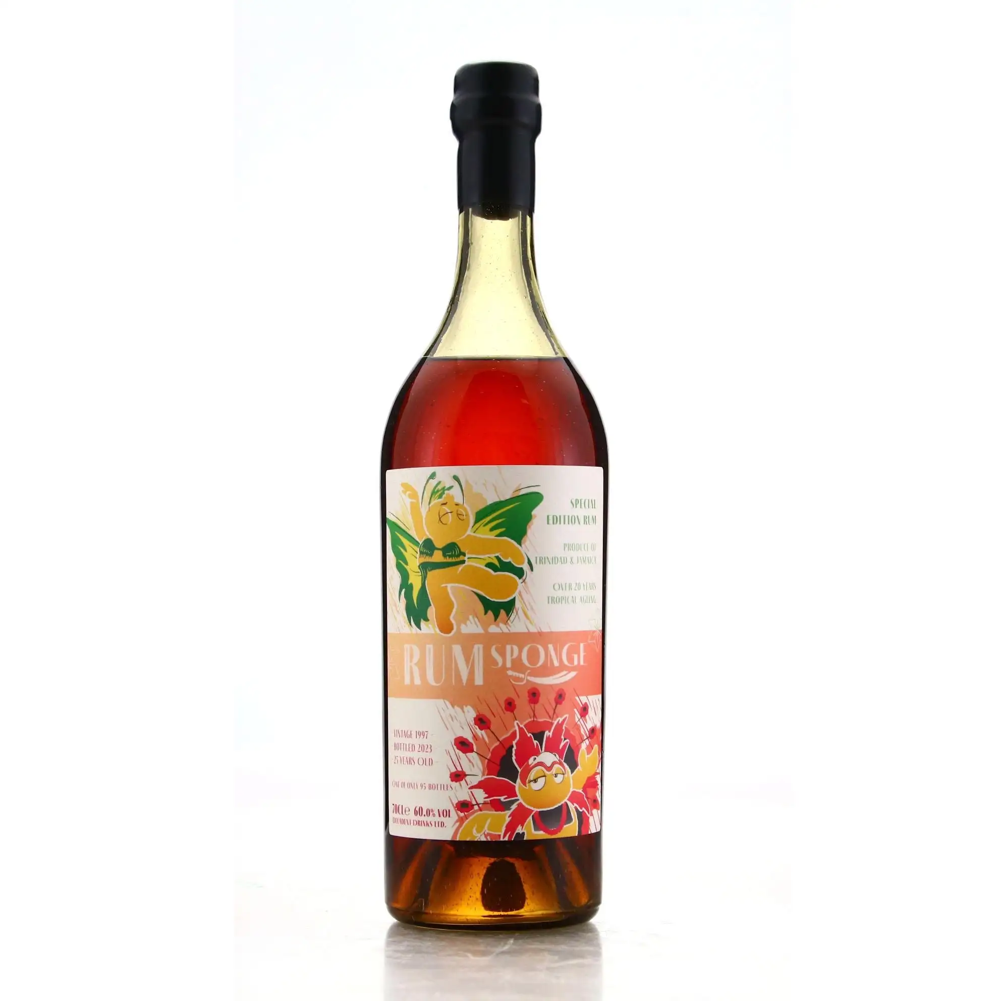 Image of the front of the bottle of the rum Rum Sponge Clarendoni
