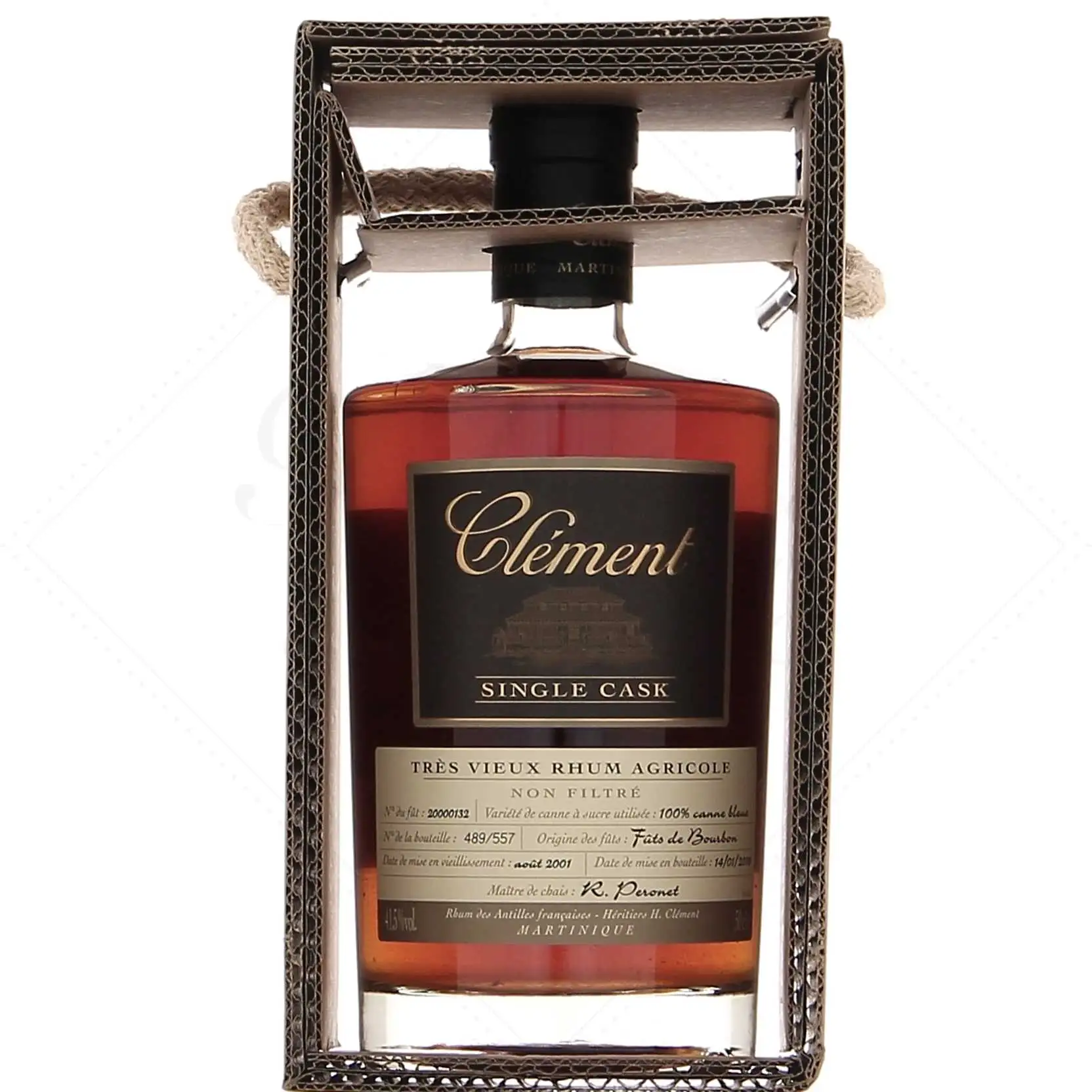 Image of the front of the bottle of the rum Single Cask