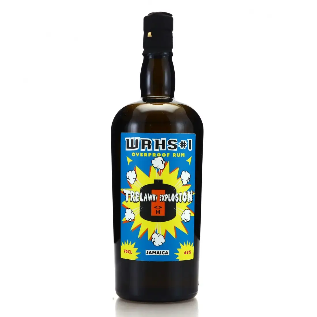 Image of the front of the bottle of the rum Overproof Rum Trelawny Explosion <>H