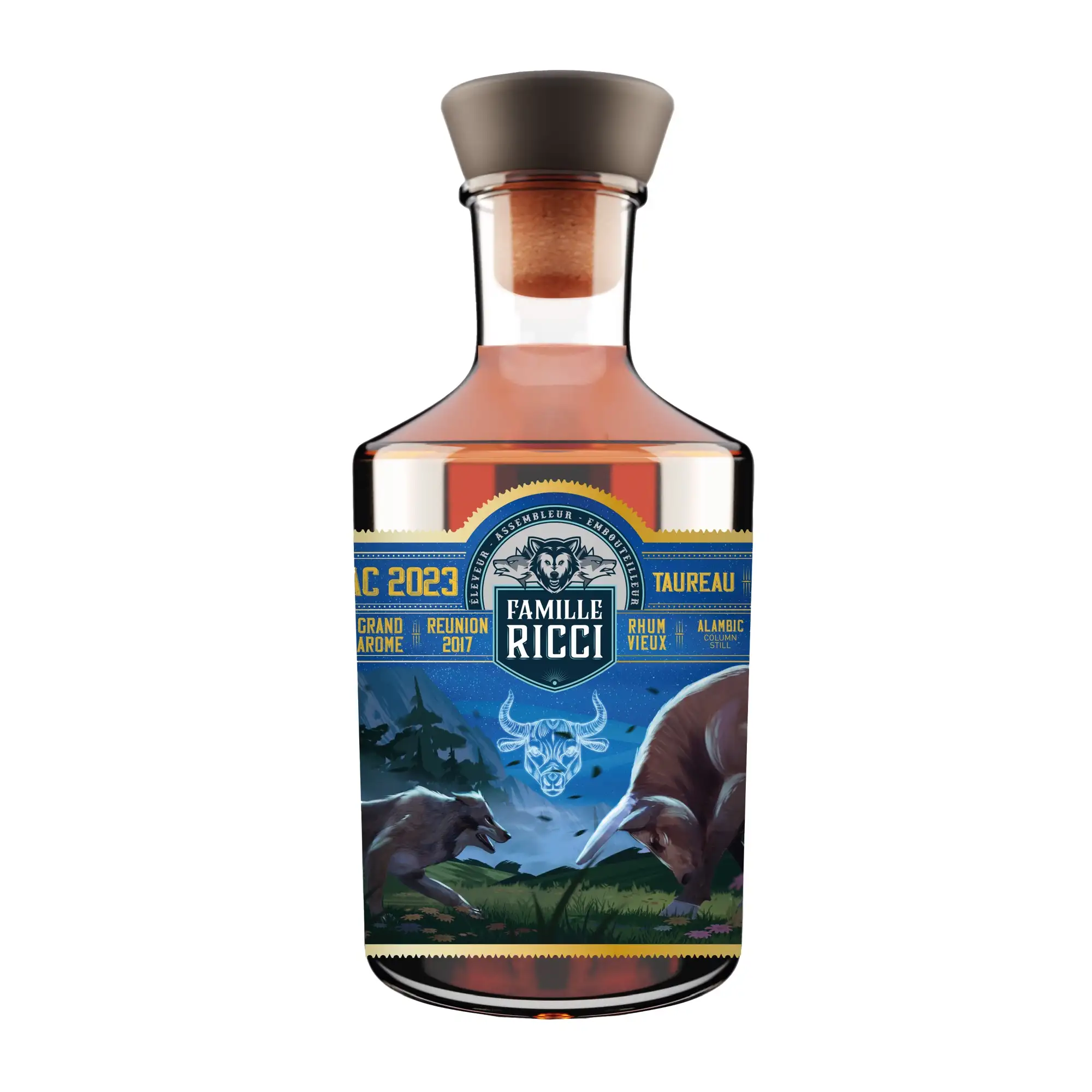 Image of the front of the bottle of the rumZodiac Taureau Grand Arôme