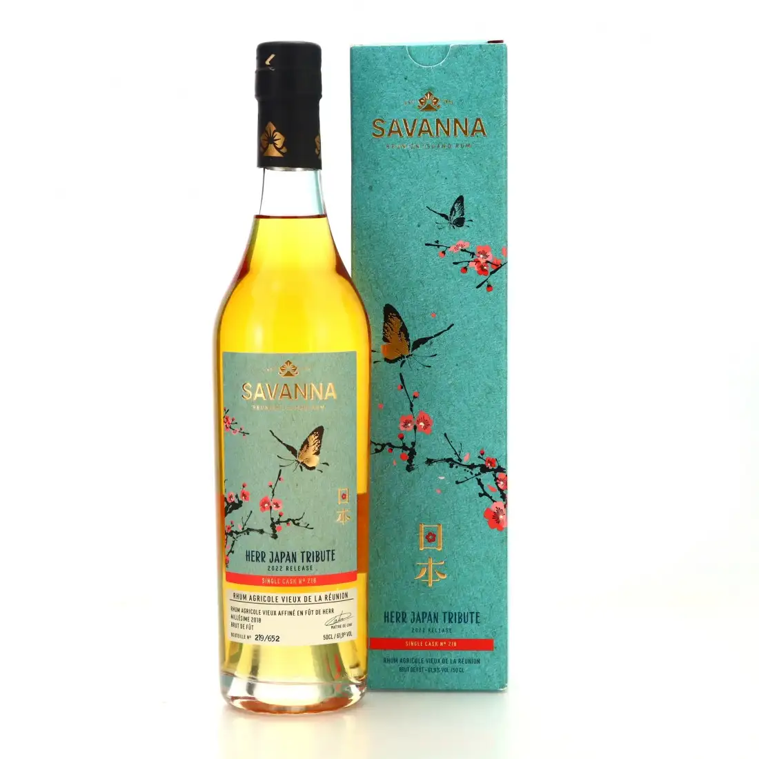 Image of the front of the bottle of the rumHERR Japan Tribute 3