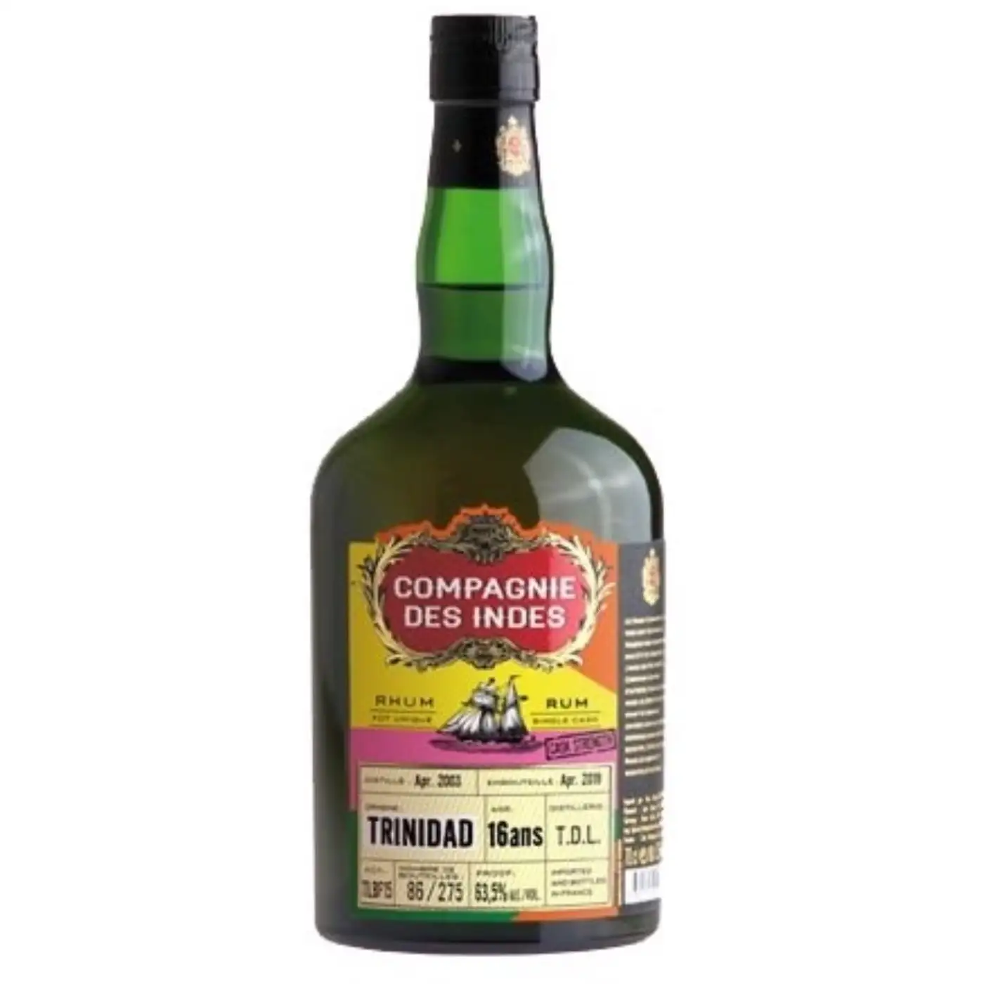 Image of the front of the bottle of the rum Trinidad