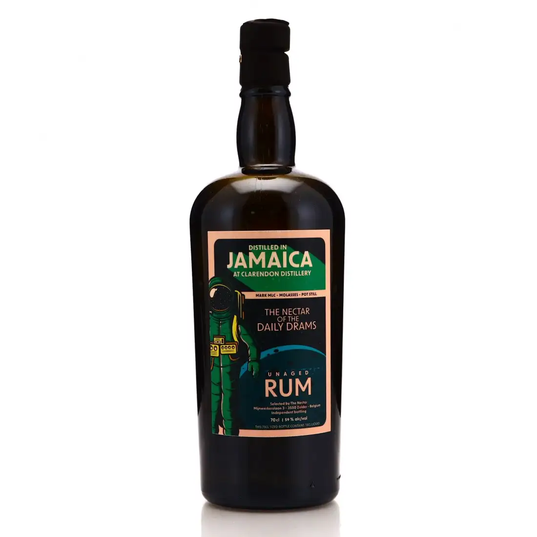 Image of the front of the bottle of the rum The Nectar Of The Daily Drams Unaged Rum MLC