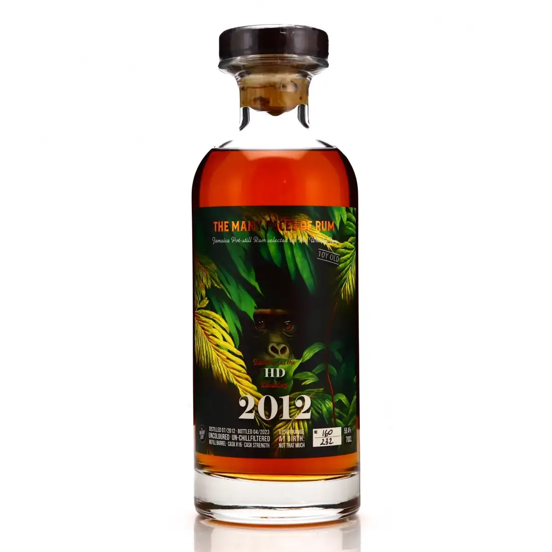 Image of the front of the bottle of the rum HD JMH3