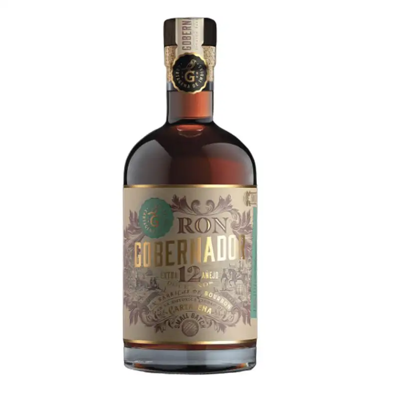 Image of the front of the bottle of the rum Ron Gobernador