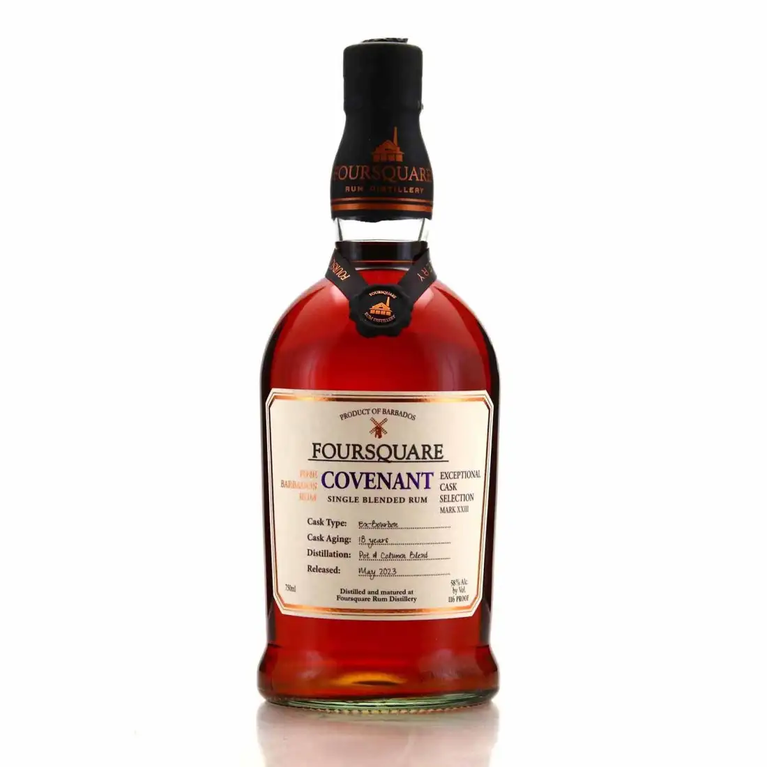 Image of the front of the bottle of the rum Exceptional Cask Selection XXIII Covenant