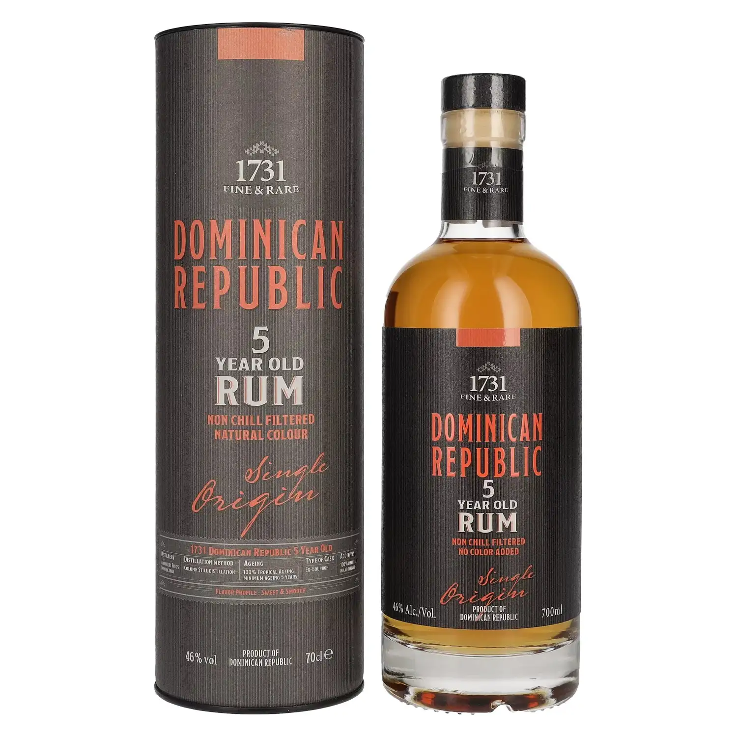 Image of the front of the bottle of the rumSingle Origin 5 Year Old Rum