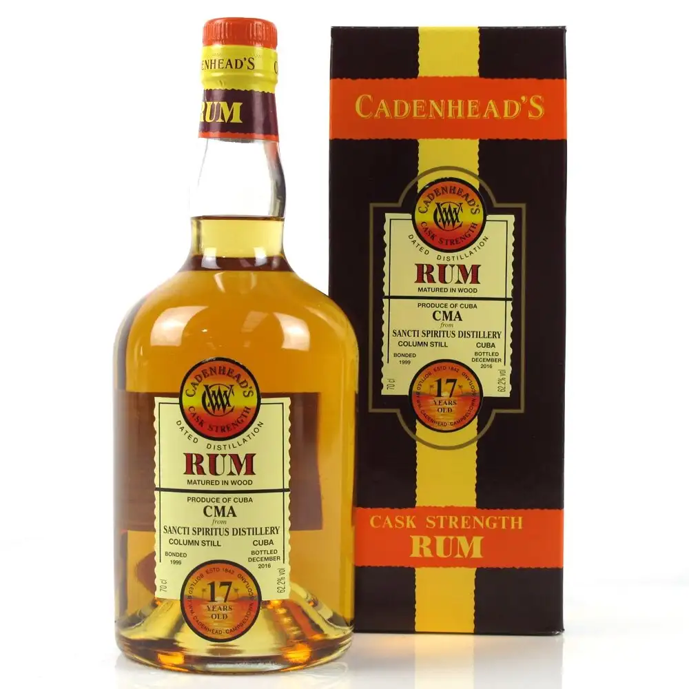 Image of the front of the bottle of the rum CMA