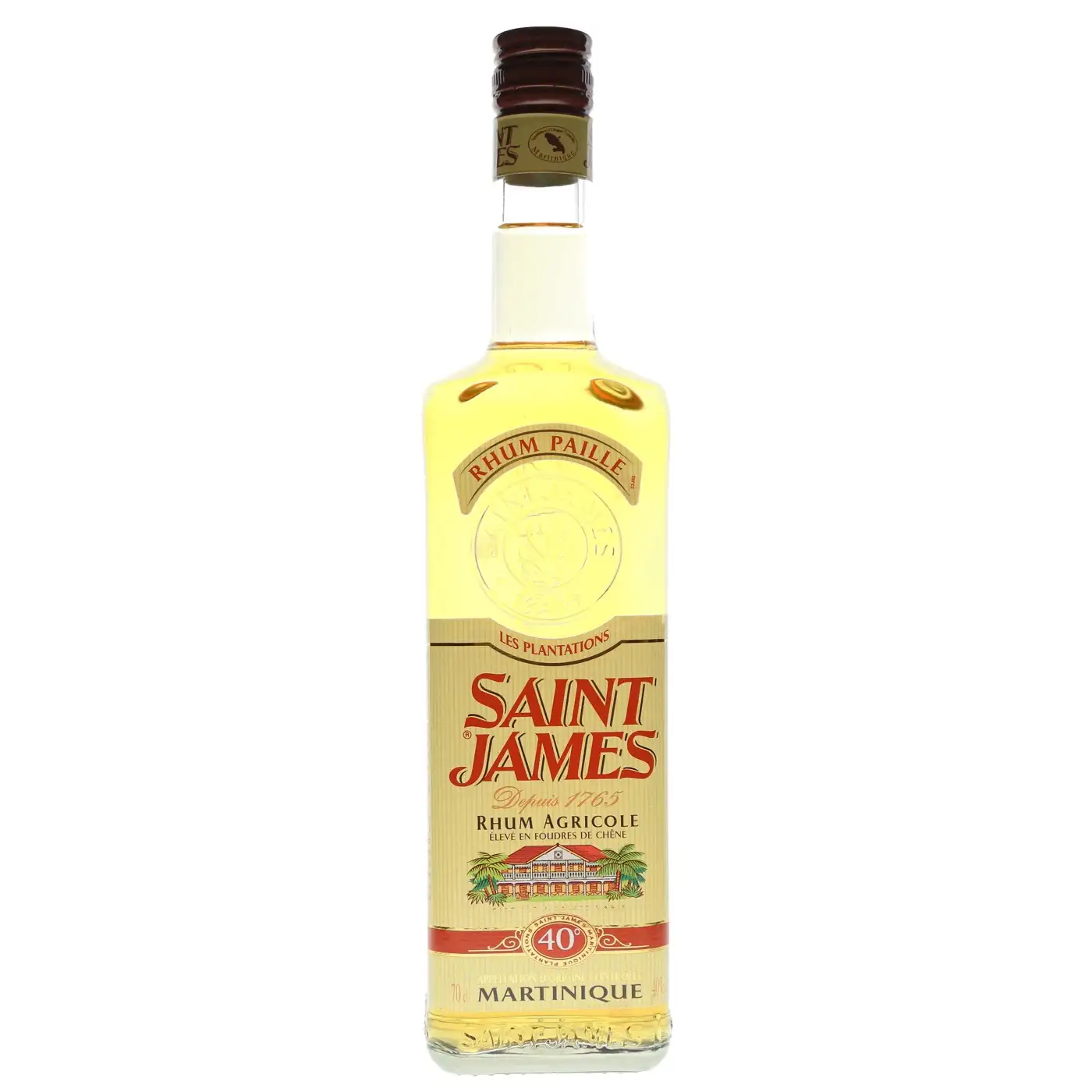 Image of the front of the bottle of the rumRhum Paille