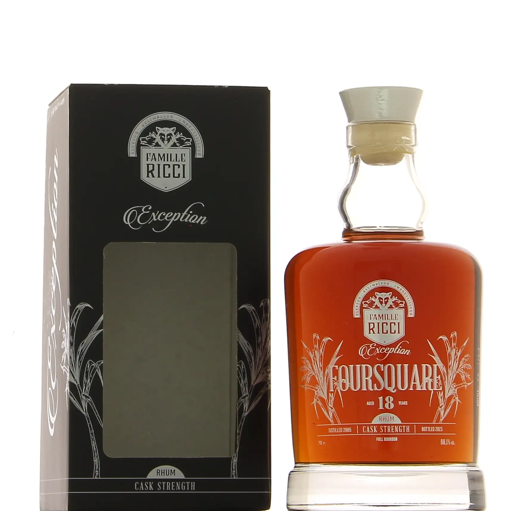 Image of the front of the bottle of the rumException