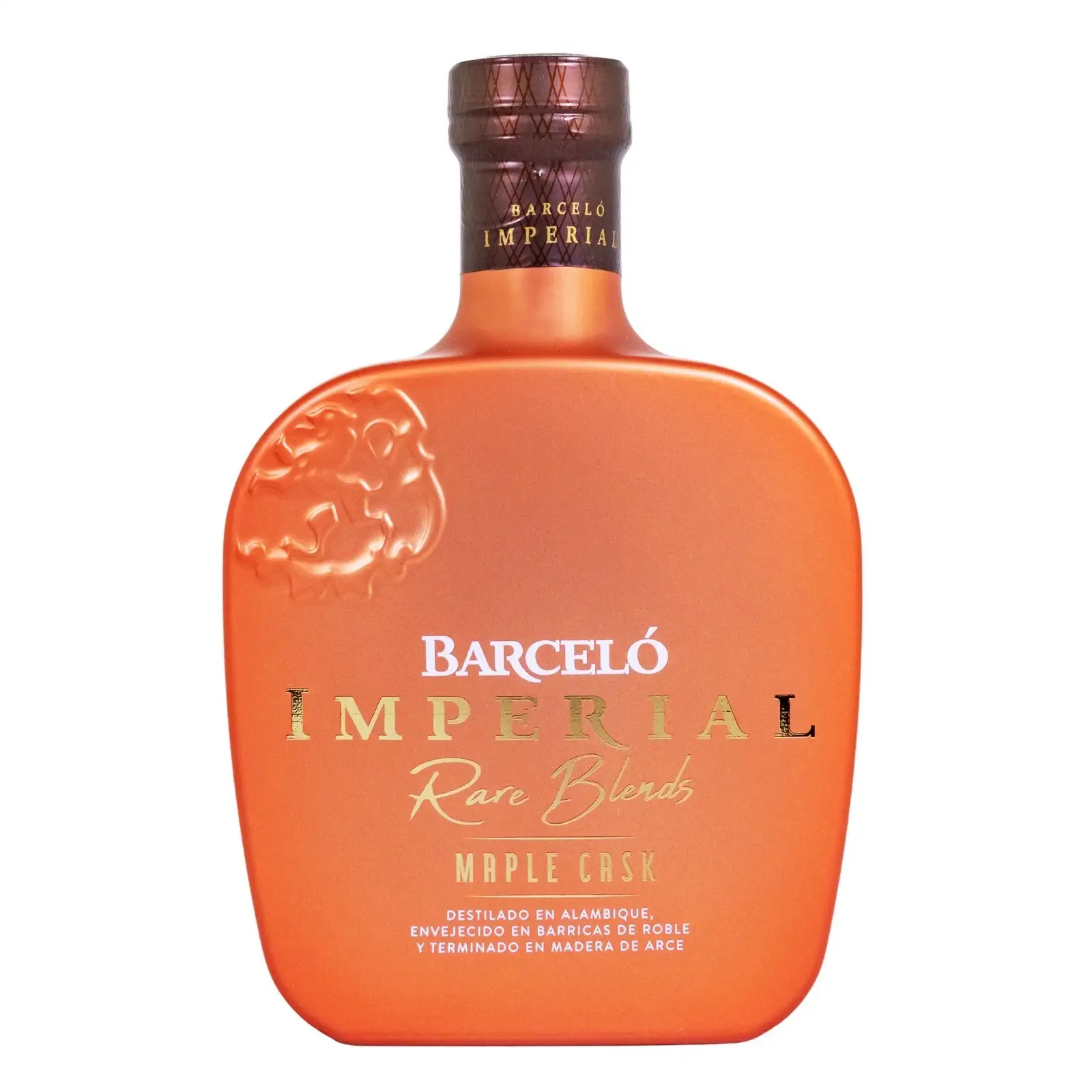 Image of the front of the bottle of the rum Ron Barceló Imperial Rare Blend Maple Cask