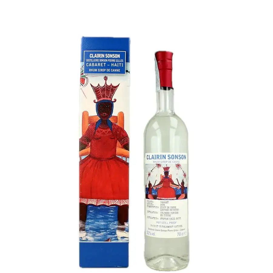 Image of the front of the bottle of the rumClairin Sonson