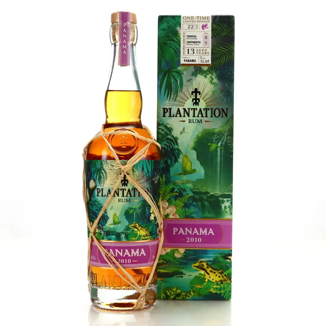 Image of the front of the bottle of the rum Plantation Panama One-Time Terravera