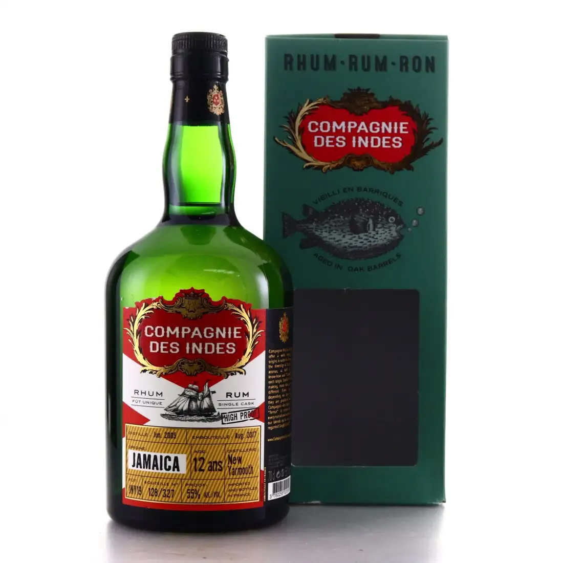 Image of the front of the bottle of the rum Jamaica