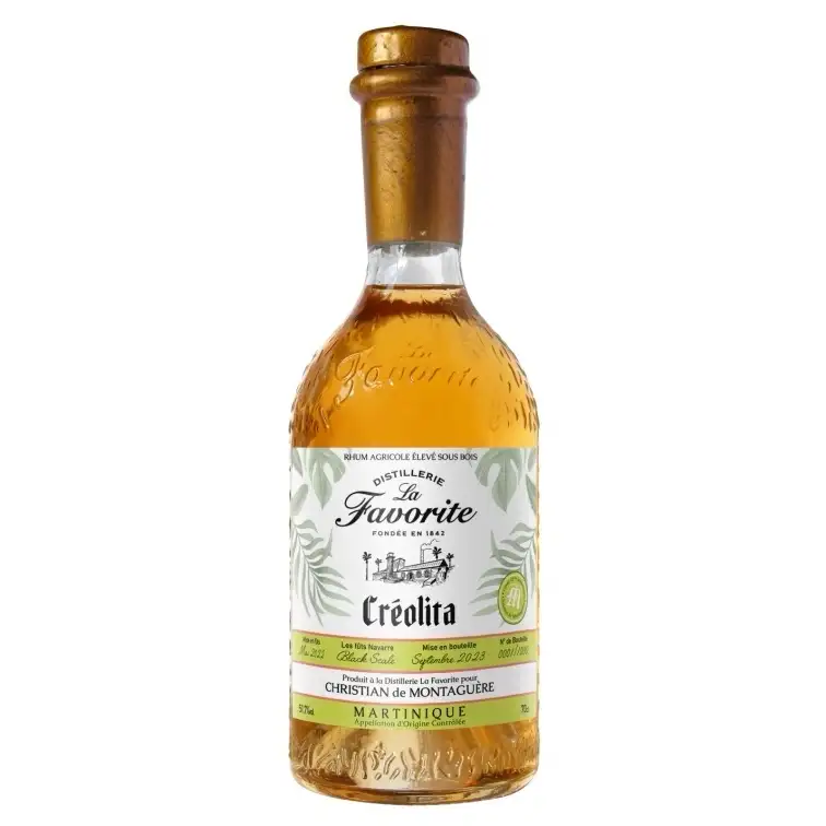 Image of the front of the bottle of the rum Créolita