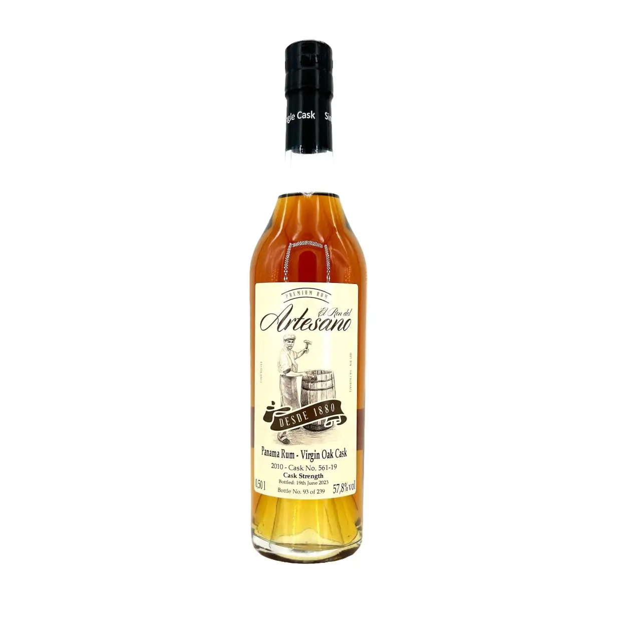 Image of the front of the bottle of the rum Panama Rum - Virgin Oak Cask
