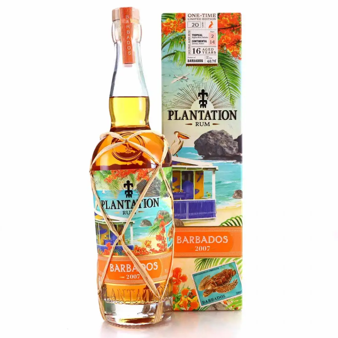 Image of the front of the bottle of the rum Plantation Barbados One-Time Edition