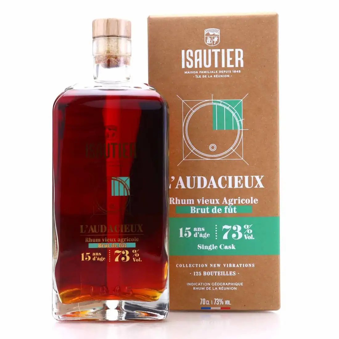 Image of the front of the bottle of the rumL’Audacieux Rhum Vieux Agricole - Brut de fût (LMDW)