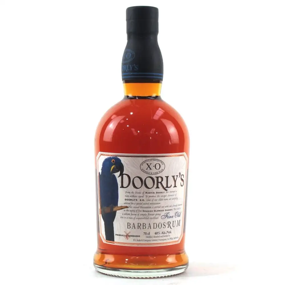 Image of the front of the bottle of the rum Doorly’s XO Sherry Finish