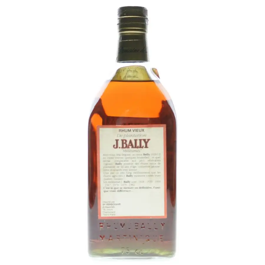 Image of the front of the bottle of the rum Millésime