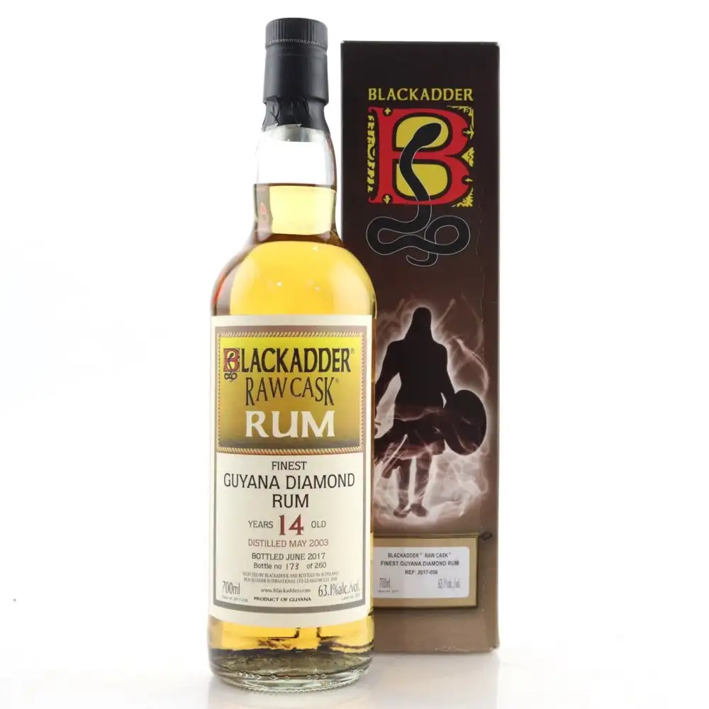 Image of the front of the bottle of the rum Raw Cask Rum