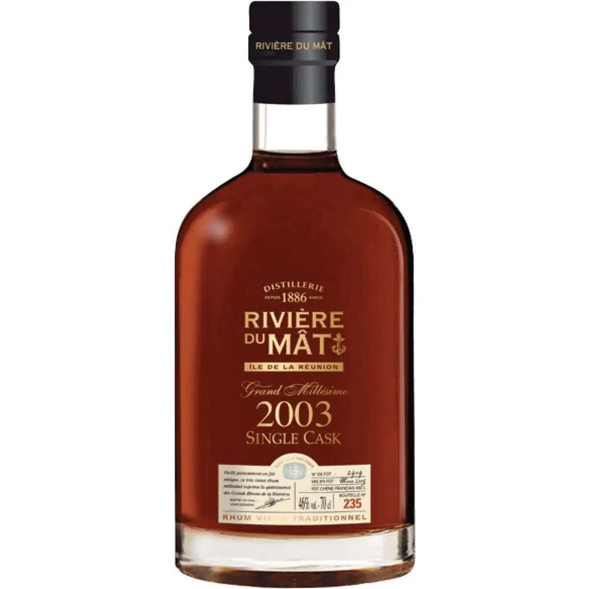 Image of the front of the bottle of the rum Single Cask