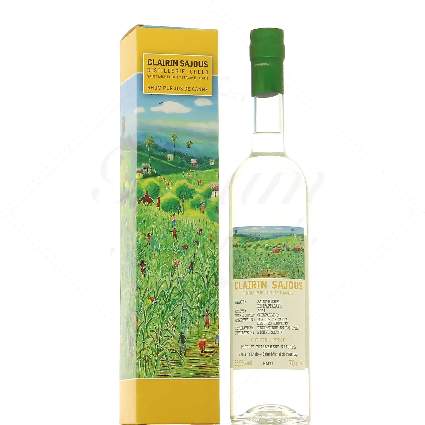 Image of the front of the bottle of the rumClairin Sajous