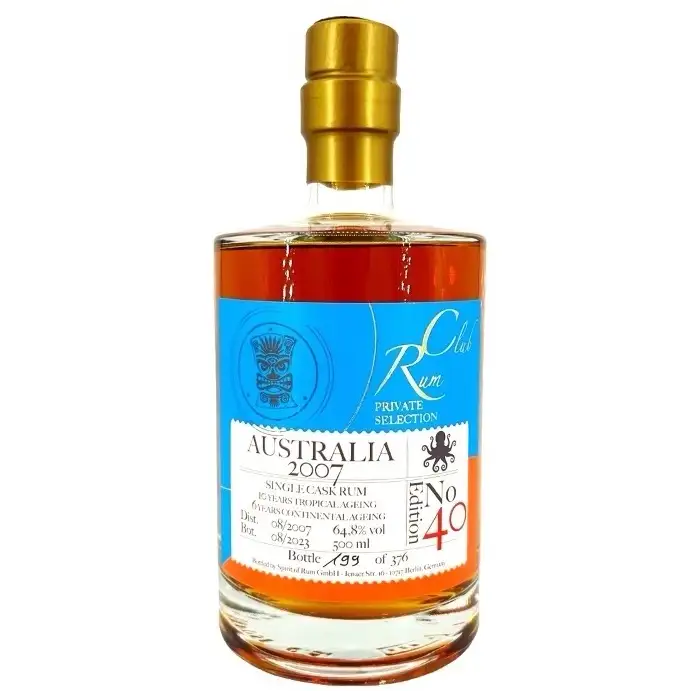 Image of the front of the bottle of the rumRumclub Private Selection Ed. 40 Australia