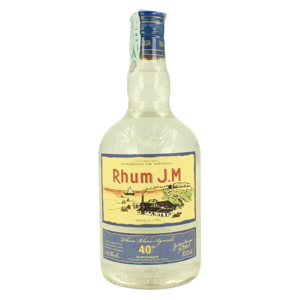 Image of the front of the bottle of the rum Blanc