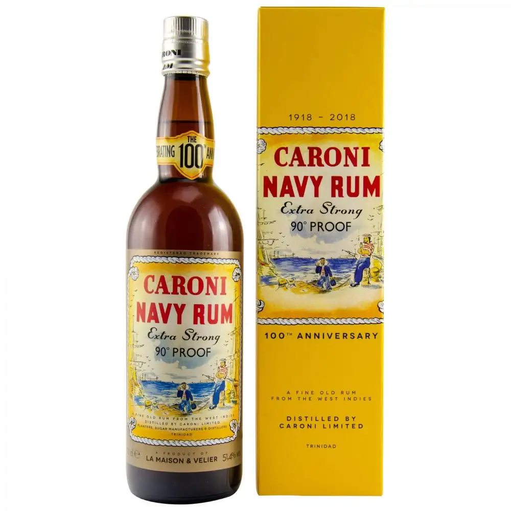 Image of the front of the bottle of the rum Navy Rum 100th Anniversary „Replica“ HTR