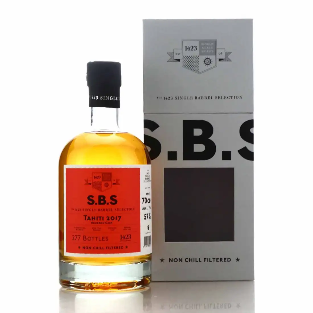 Image of the front of the bottle of the rumS.B.S Tahiti (Bourbon Cask)