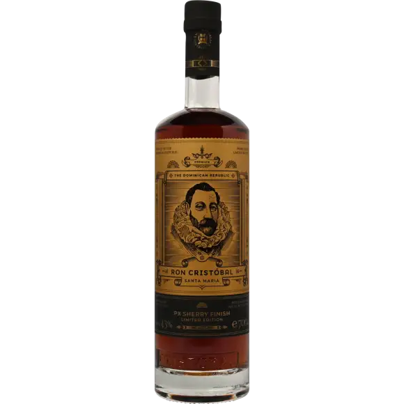 Image of the front of the bottle of the rumRon Cristóbal Santa Maria PX Sherry Finish