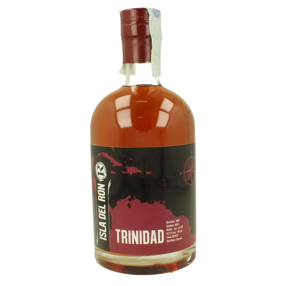 Image of the front of the bottle of the rum 1989