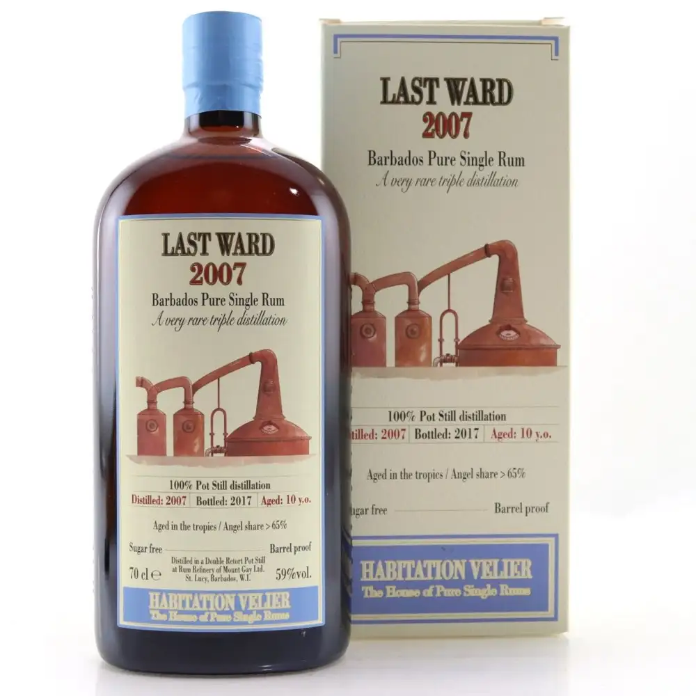 Image of the front of the bottle of the rum Last Ward