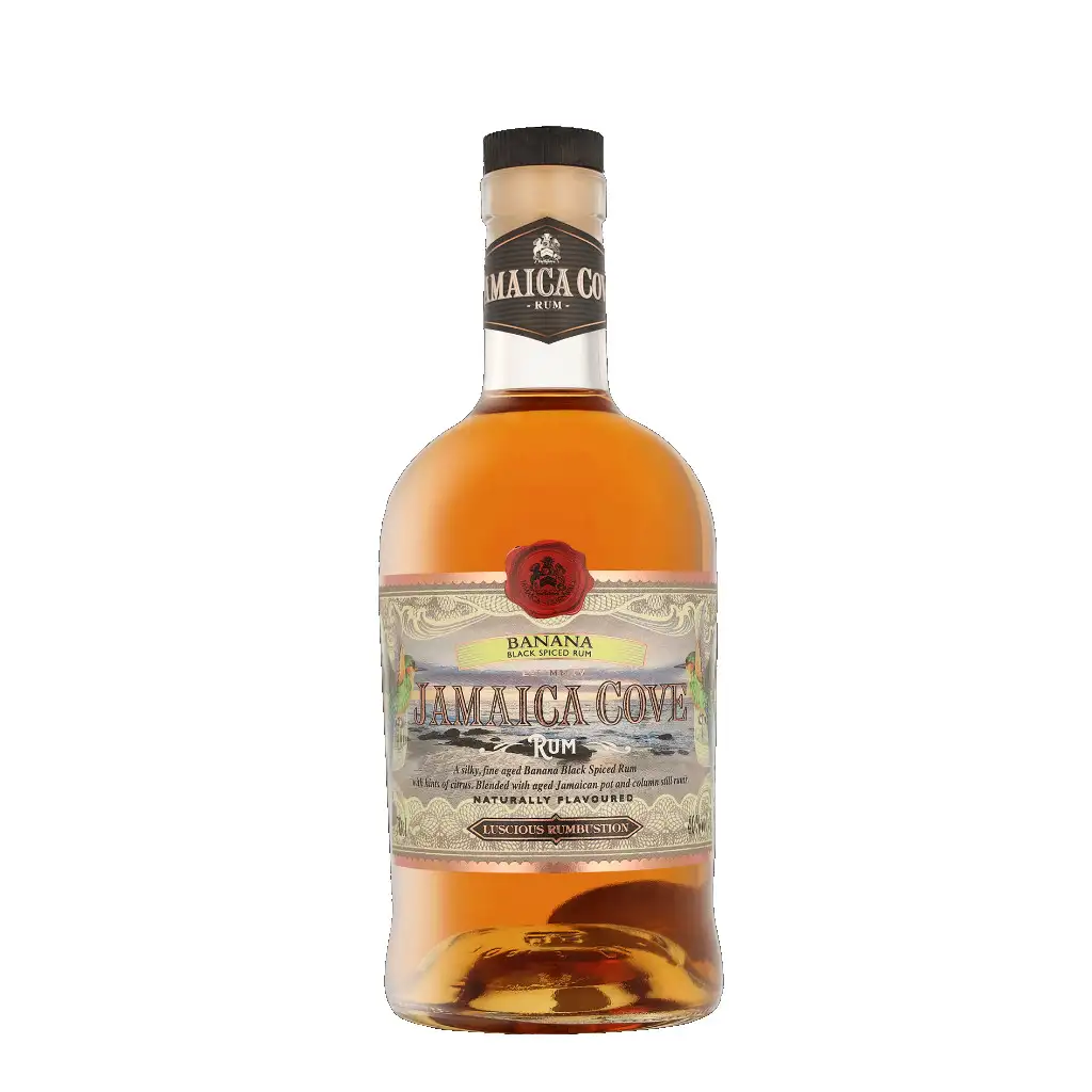 Bottle of Jamaica Cove Black Banana Spiced Rum