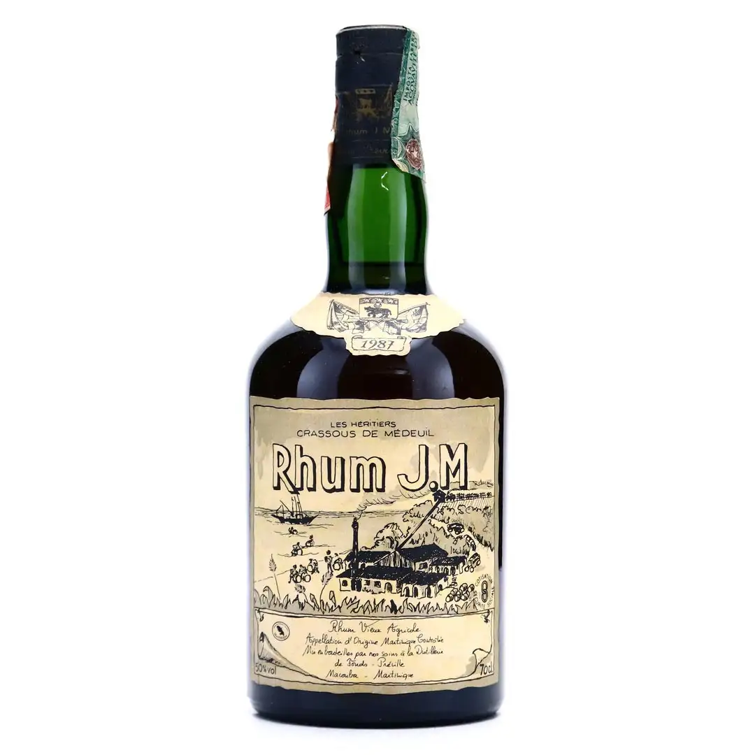 Image of the front of the bottle of the rum 1987