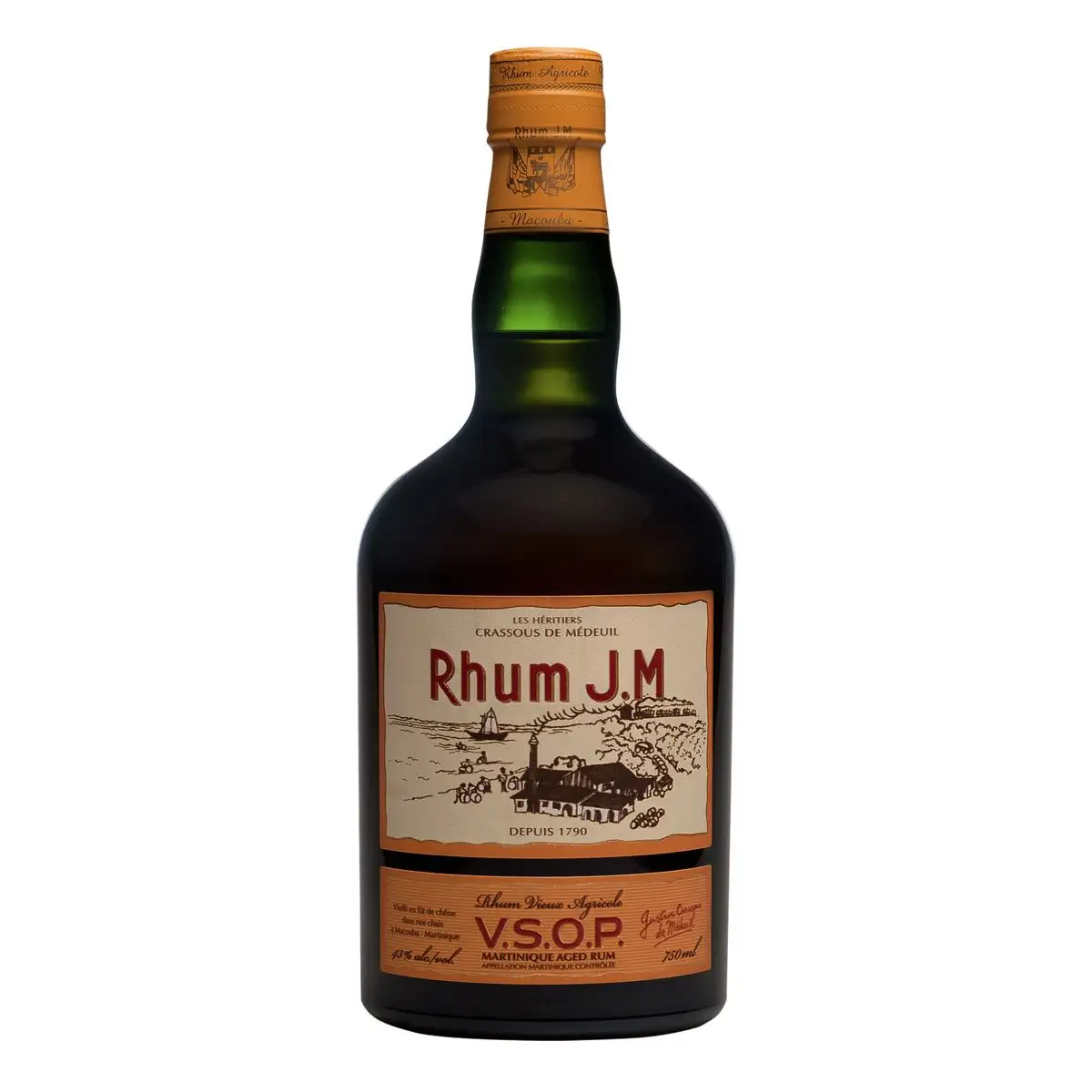 Image of the front of the bottle of the rum VSOP
