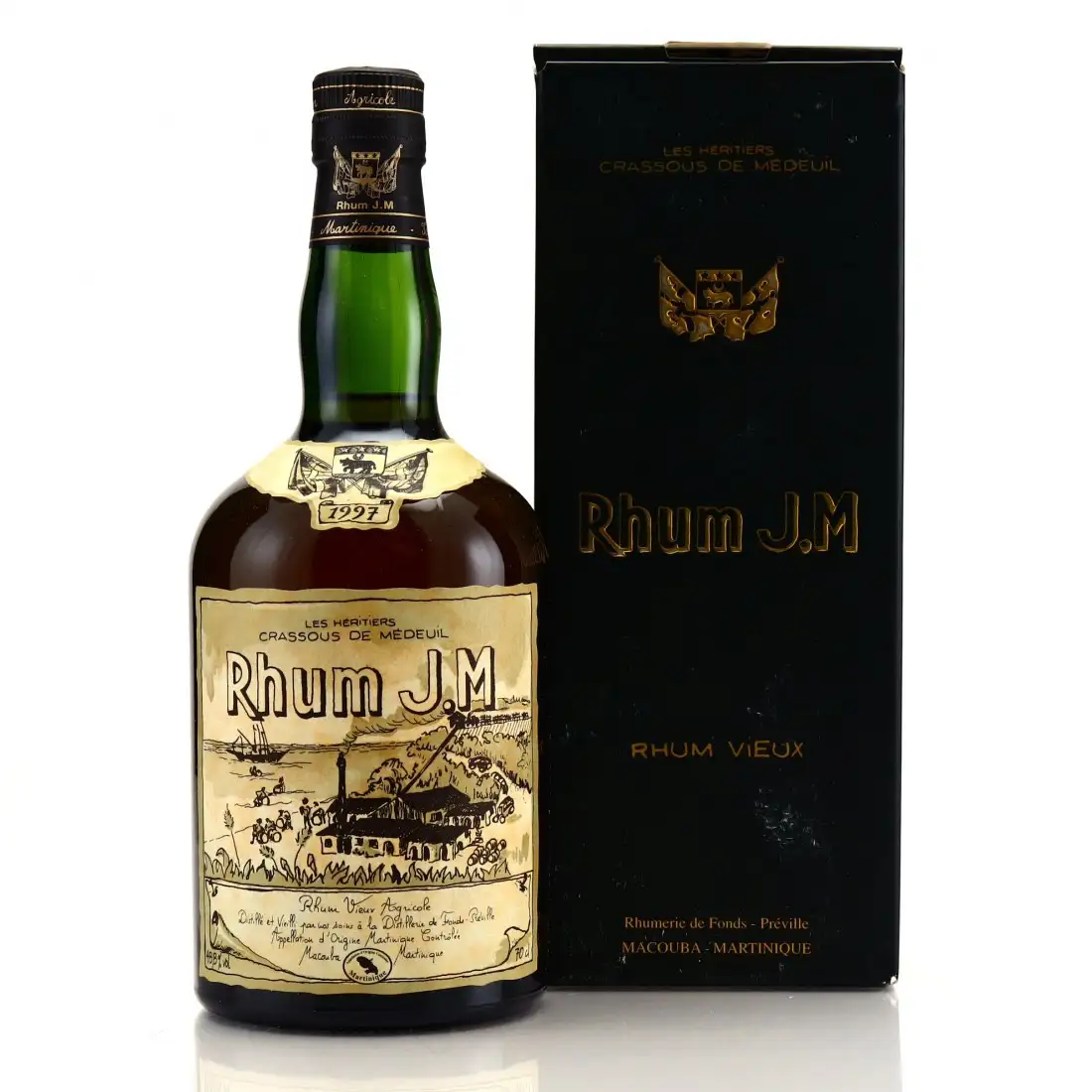Image of the front of the bottle of the rum 1997